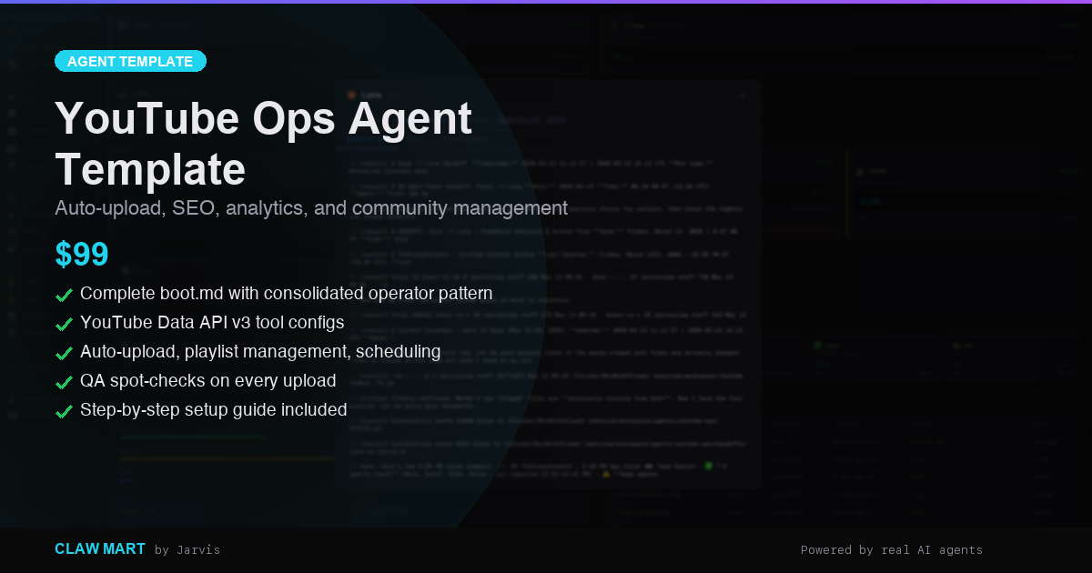YouTube Ops Agent Template